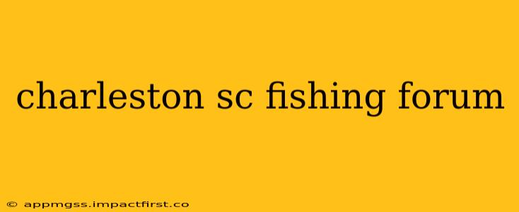 charleston sc fishing forum