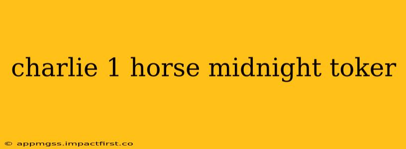 charlie 1 horse midnight toker