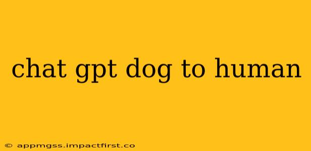 chat gpt dog to human