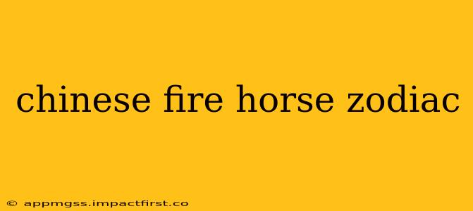 chinese fire horse zodiac