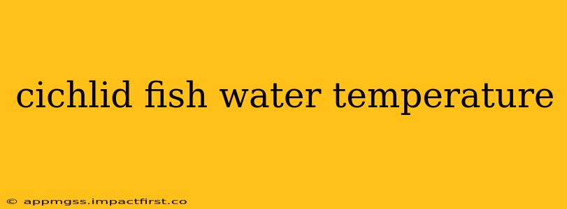 cichlid fish water temperature