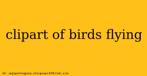 clipart of birds flying