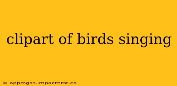 clipart of birds singing
