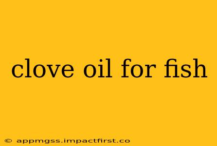 clove oil for fish