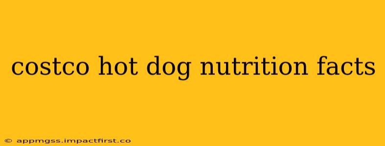 costco hot dog nutrition facts