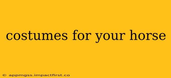costumes for your horse