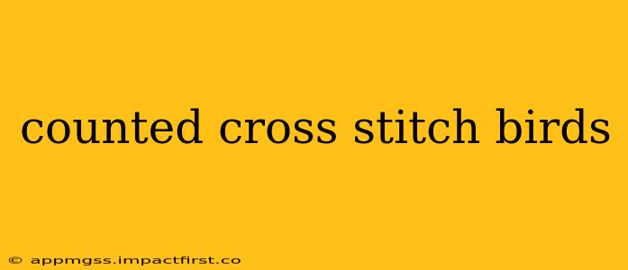 counted cross stitch birds
