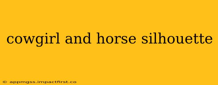 cowgirl and horse silhouette