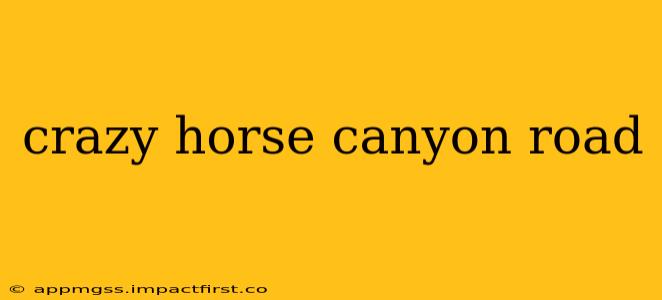 crazy horse canyon road