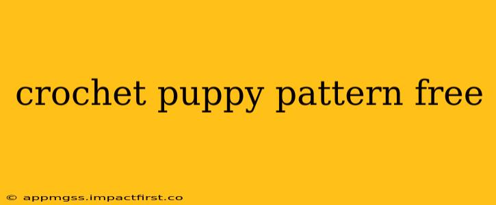 crochet puppy pattern free