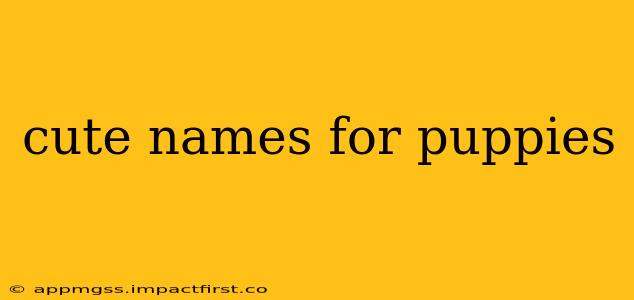 cute names for puppies