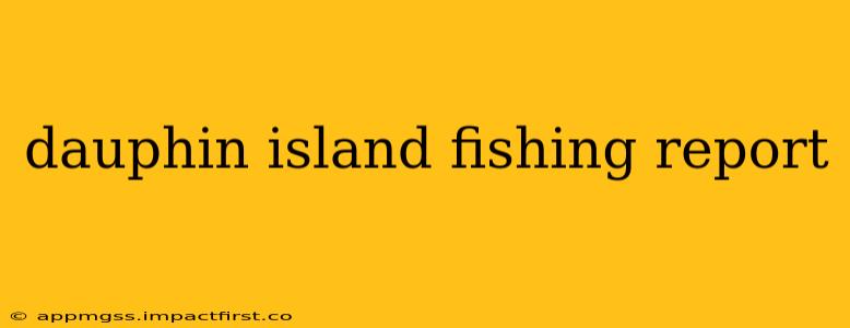 dauphin island fishing report