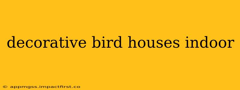 decorative bird houses indoor
