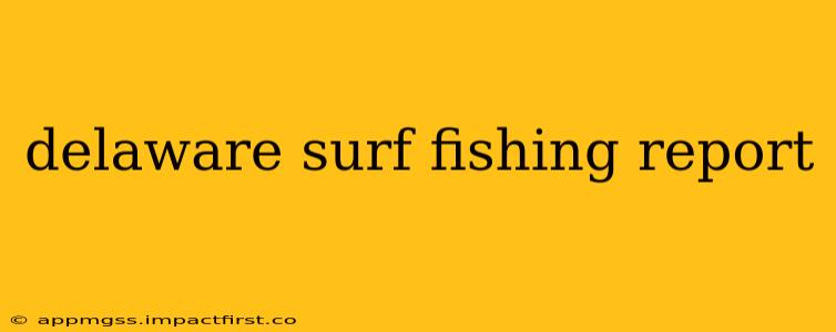 delaware surf fishing report