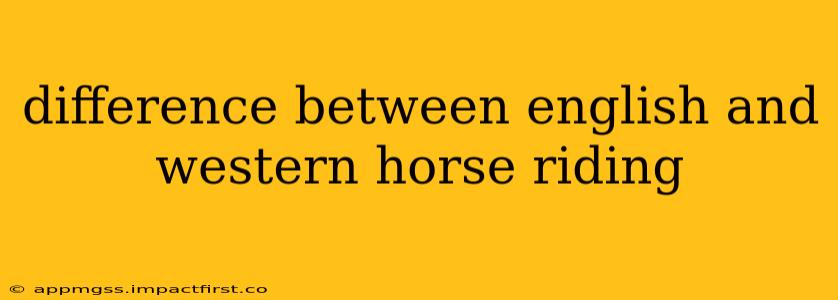 difference between english and western horse riding