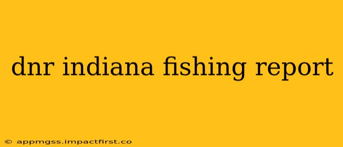 dnr indiana fishing report