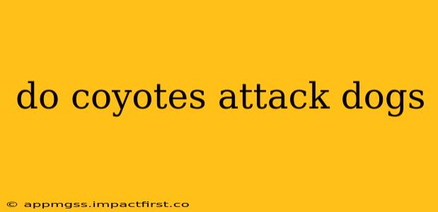 do coyotes attack dogs
