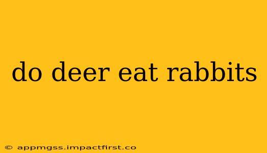 do deer eat rabbits