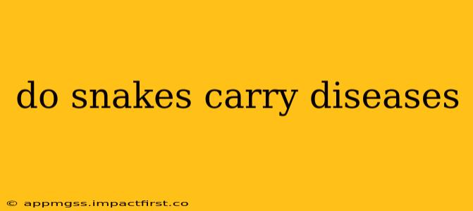 do snakes carry diseases