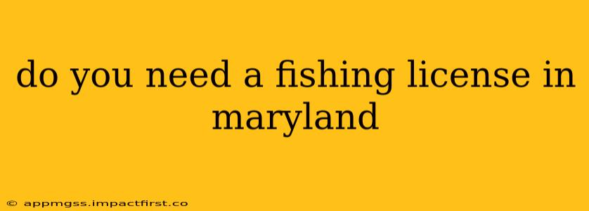 do you need a fishing license in maryland