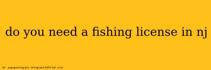 do you need a fishing license in nj