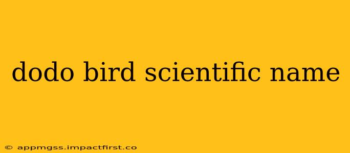 dodo bird scientific name