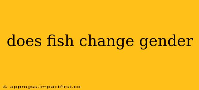 does fish change gender
