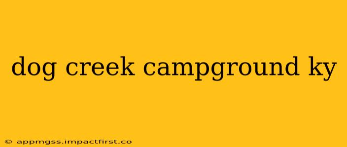 dog creek campground ky