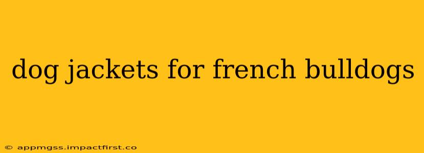 dog jackets for french bulldogs
