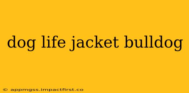 dog life jacket bulldog