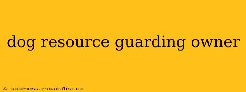 dog resource guarding owner