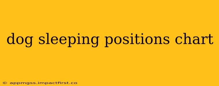 dog sleeping positions chart