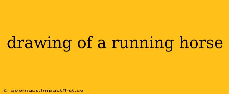 drawing of a running horse