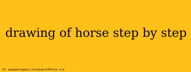 drawing of horse step by step