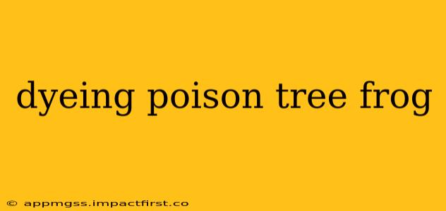 dyeing poison tree frog