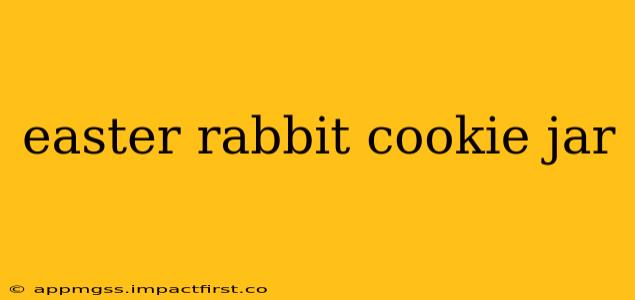 easter rabbit cookie jar