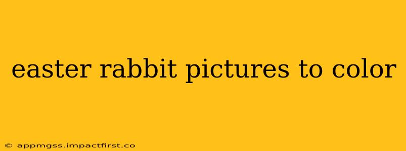 easter rabbit pictures to color