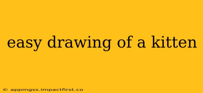 easy drawing of a kitten