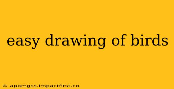 easy drawing of birds