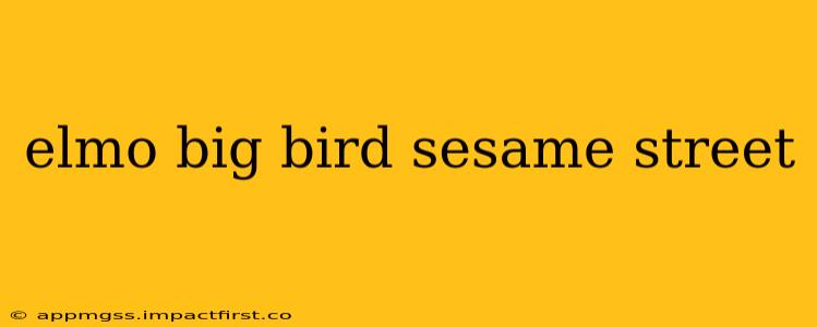 elmo big bird sesame street