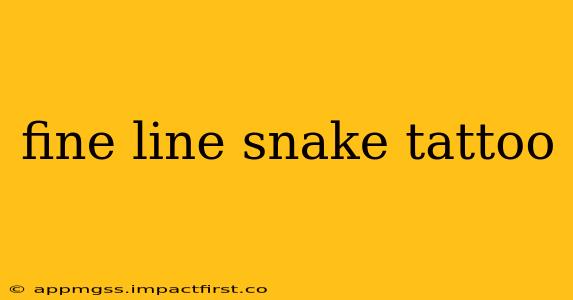 fine line snake tattoo