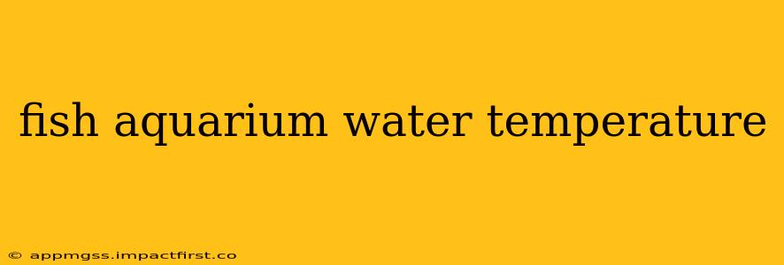 fish aquarium water temperature