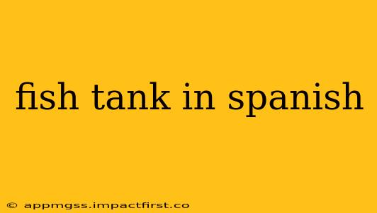 fish tank in spanish