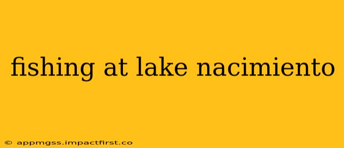 fishing at lake nacimiento