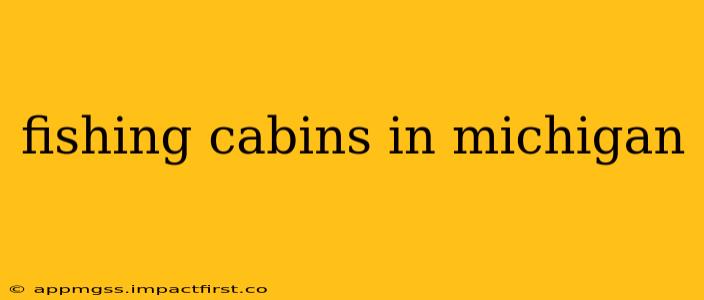 fishing cabins in michigan