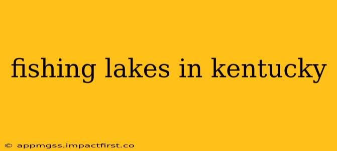 fishing lakes in kentucky