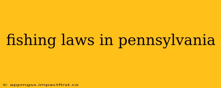 fishing laws in pennsylvania