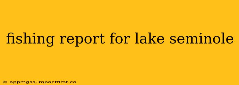 fishing report for lake seminole