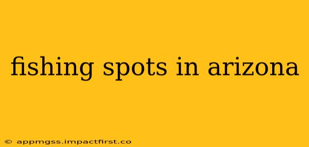 fishing spots in arizona