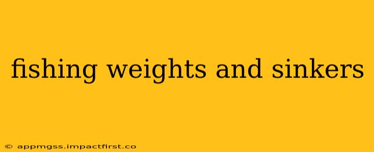 fishing weights and sinkers